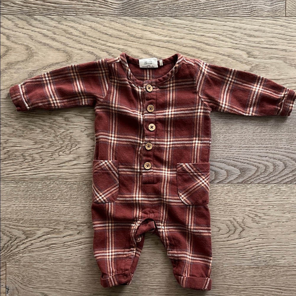 City mouse plaid romper